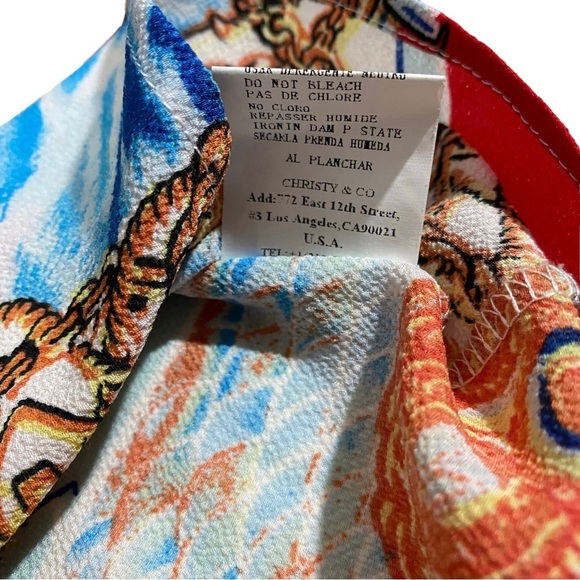 Christy & Co USA Made Women Multicolor Nautical Print Top Sz Sm Button Up NWOT - Picture 12 of 12